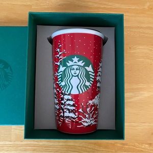 NWT Starbucks Red Tree Coffee Travel Cup Mug